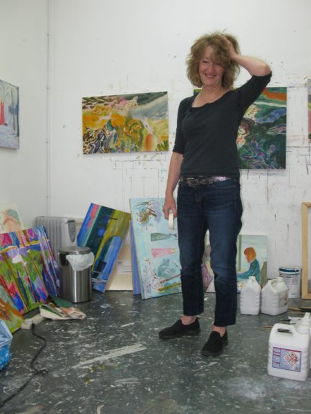 Painter Eleanor Moreton in her studio